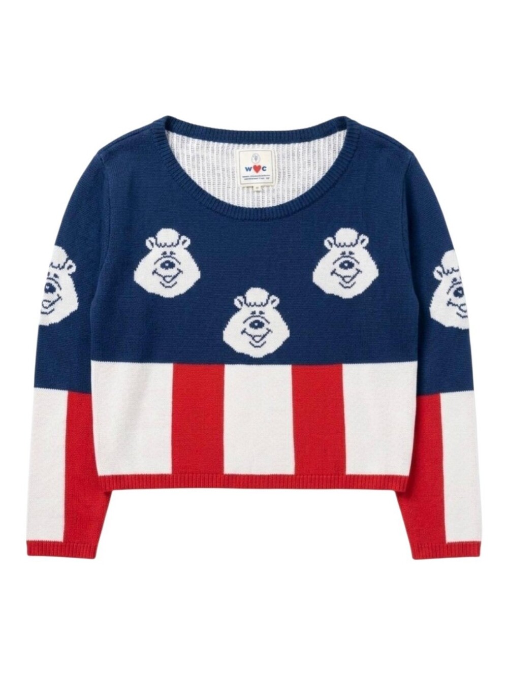 NEW Y2K WC Wakatsuki Chinatsu Jfashion Americana Kumatan crop sweater M